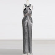 The Celestial Siren Metallic Gown