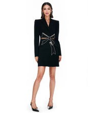 Midnight Power Bow Blazer Dress