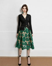 Moonlit Garden Lace Midi SKIRT