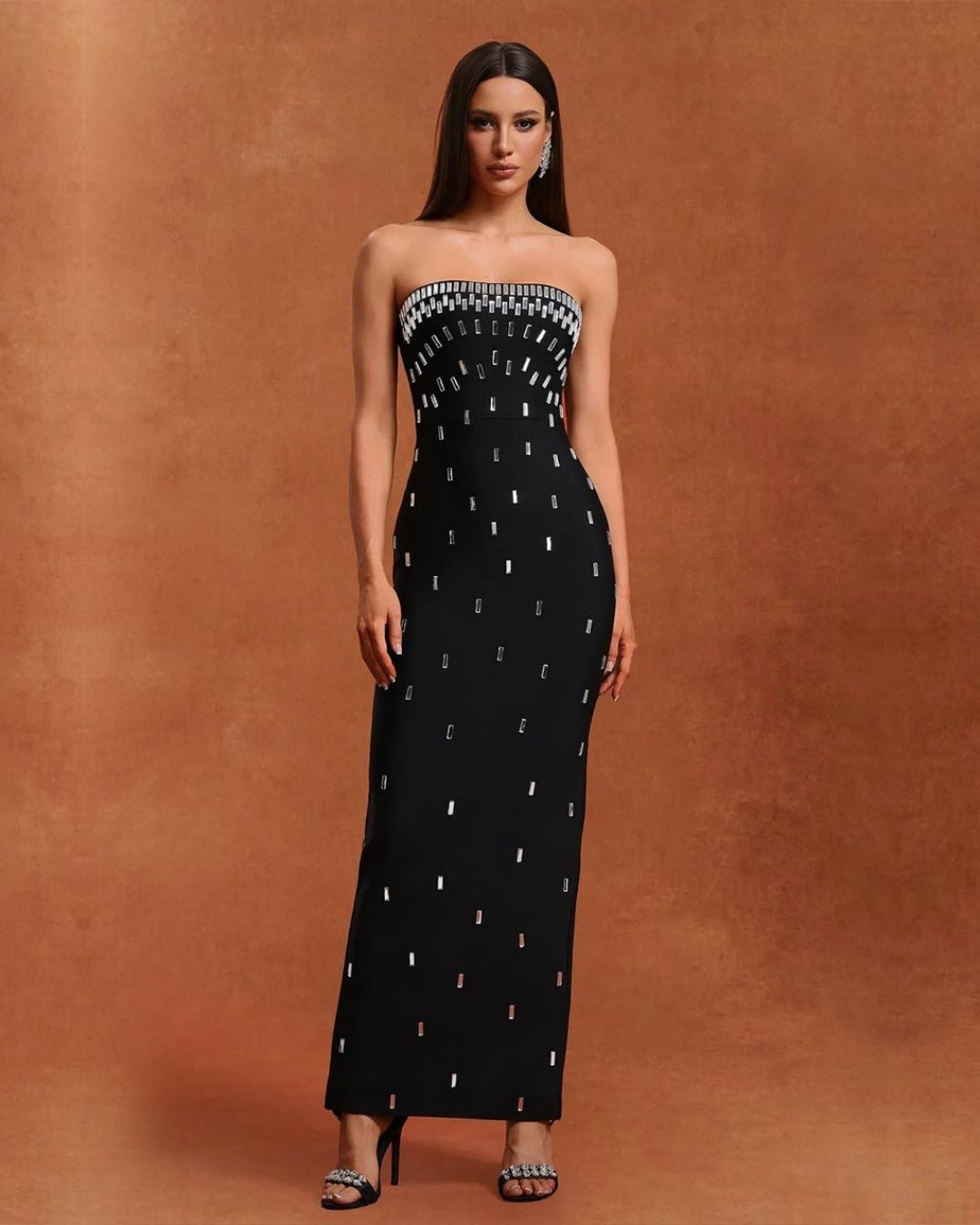 The Midnight Starlight Column Gown