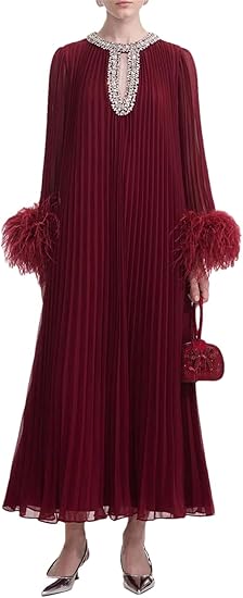 Red Modest Maxi Dress