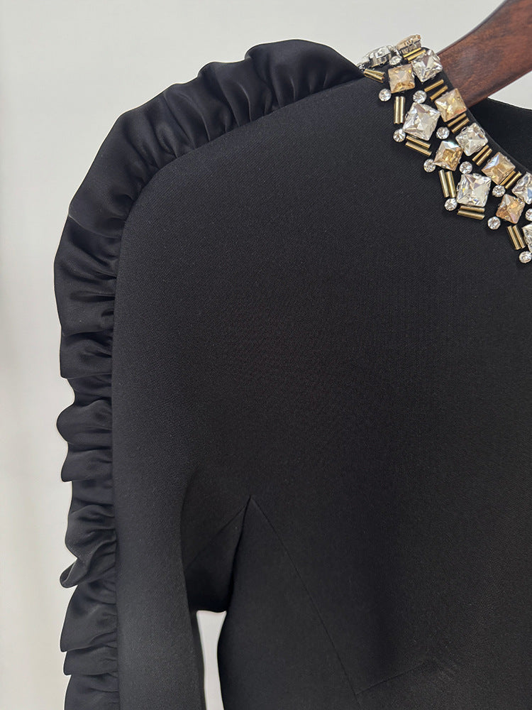 Midnight Ruffle Majesty Dress