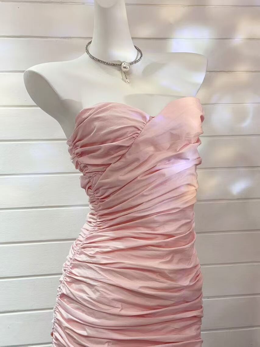 The Pink Champagne Ruché Dress