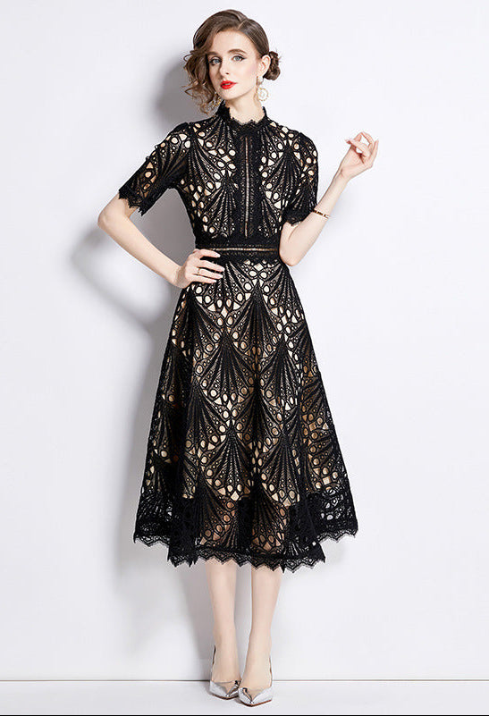 Fuchsia Elegance Midi Label Dress