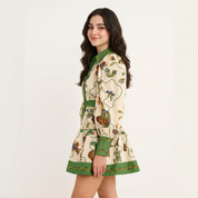 Verdant Bloom Mini Dress