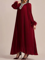 Red Modest Maxi Dress