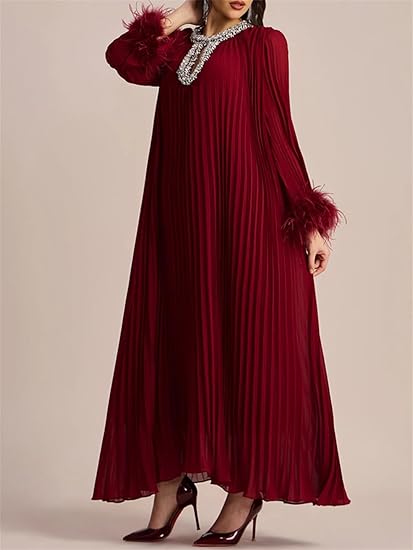 Red Modest Maxi Dress