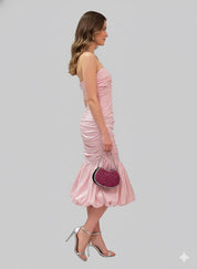 The Pink Champagne Ruché Dress