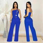 Noir Luxe Strapless Jumpsuit
