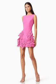Blush Bloom A-Line Mini Dress