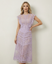 Blush Pink Lace Midi Cocktail Dress