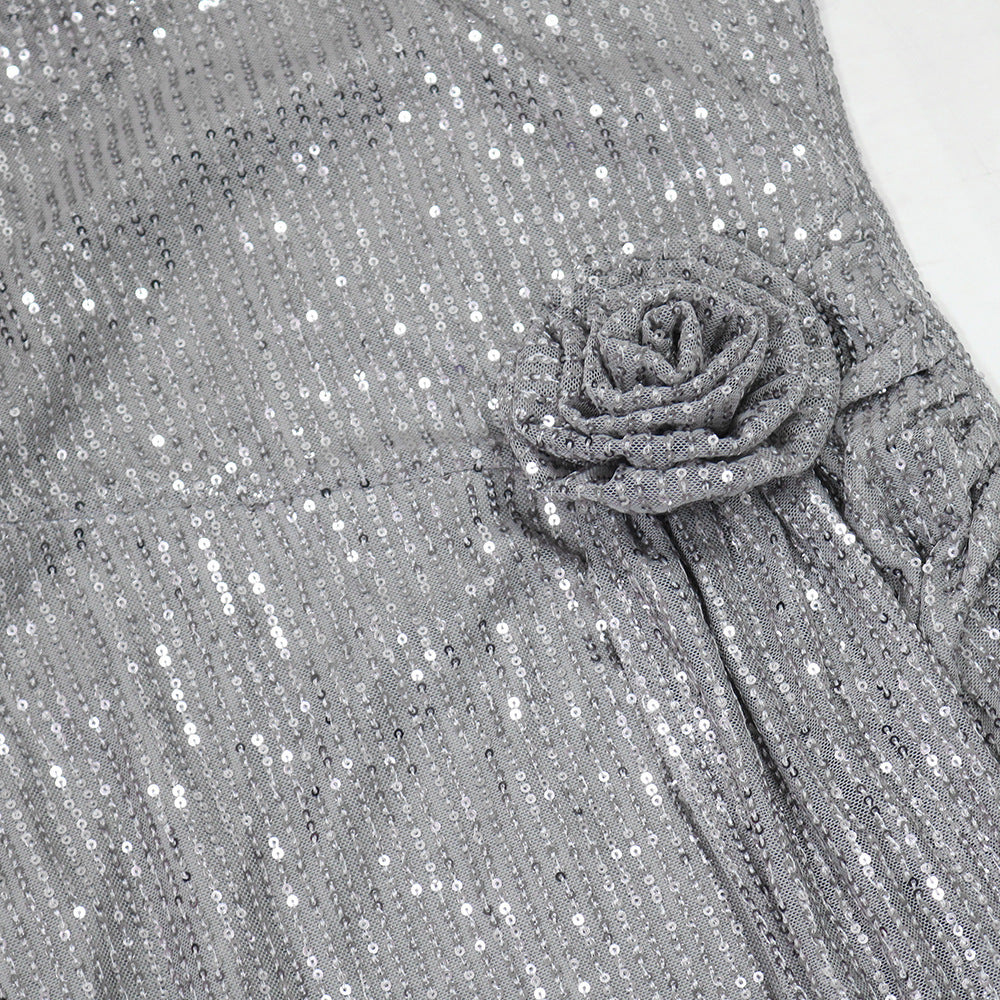 The Silver Siren Sequin Dress