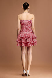 Blush Bloom Strapless Dress