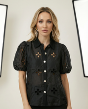 Black flower Blouse