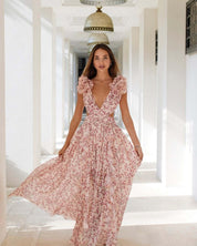 Azure Daydream Cutout Maxi Dress