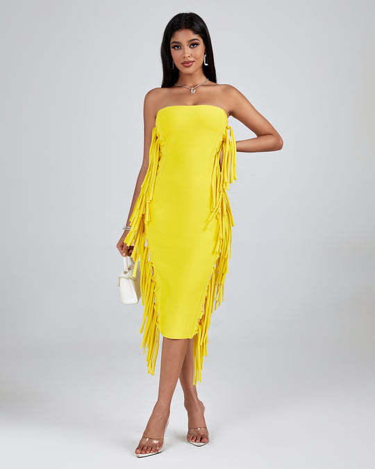 Lemon Luxe Midi Dress