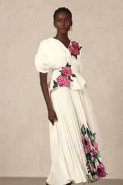 White Floral Applique