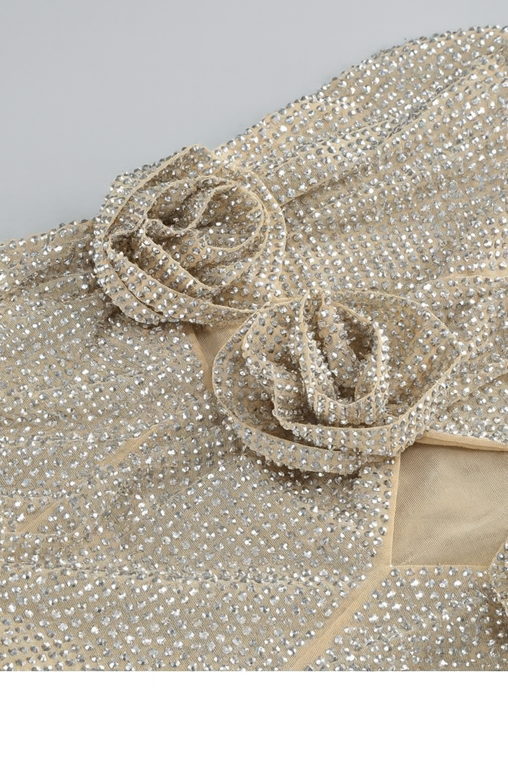 Sparkle Rose Evening Bustier Top