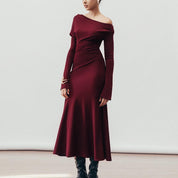 Garnet Grace Off-Shoulder Gown