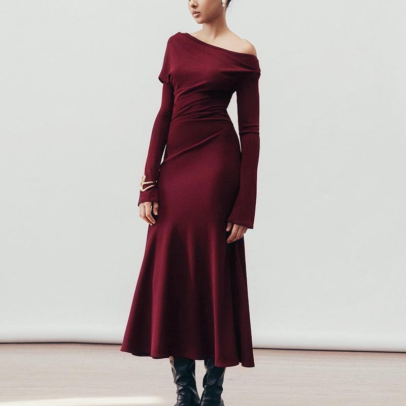 Garnet Grace Off-Shoulder Gown