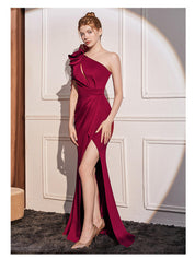 Pearl Orchid Slit Gown