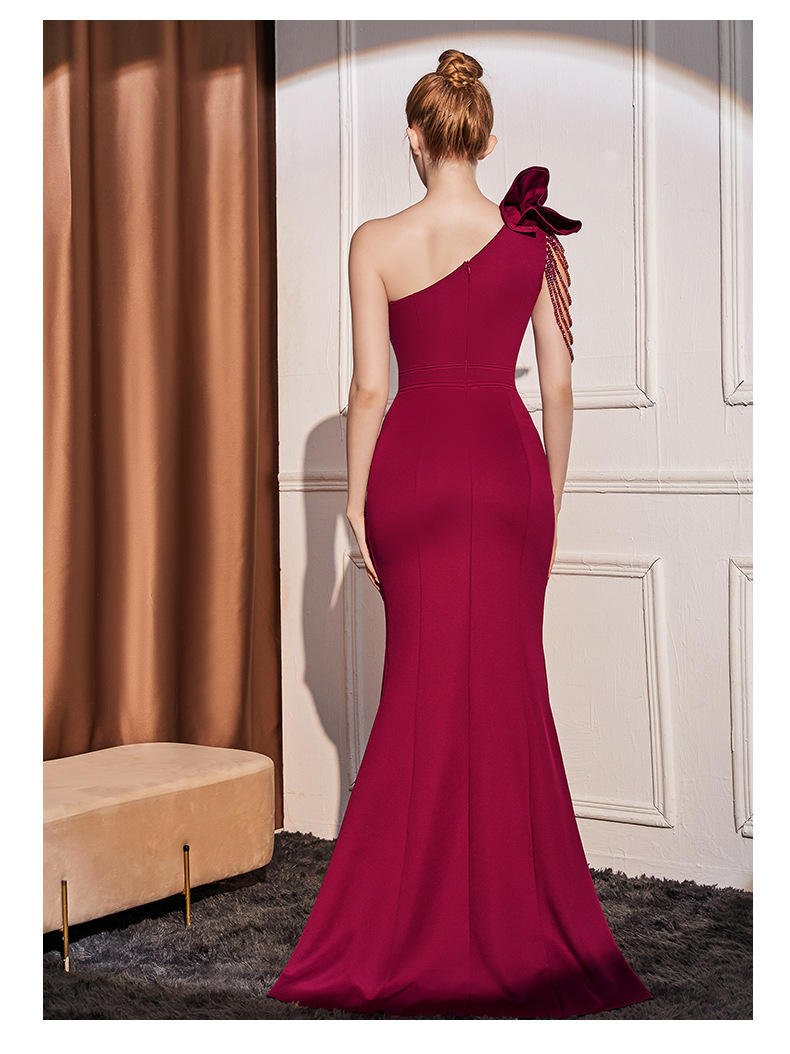 Pearl Orchid Slit Gown