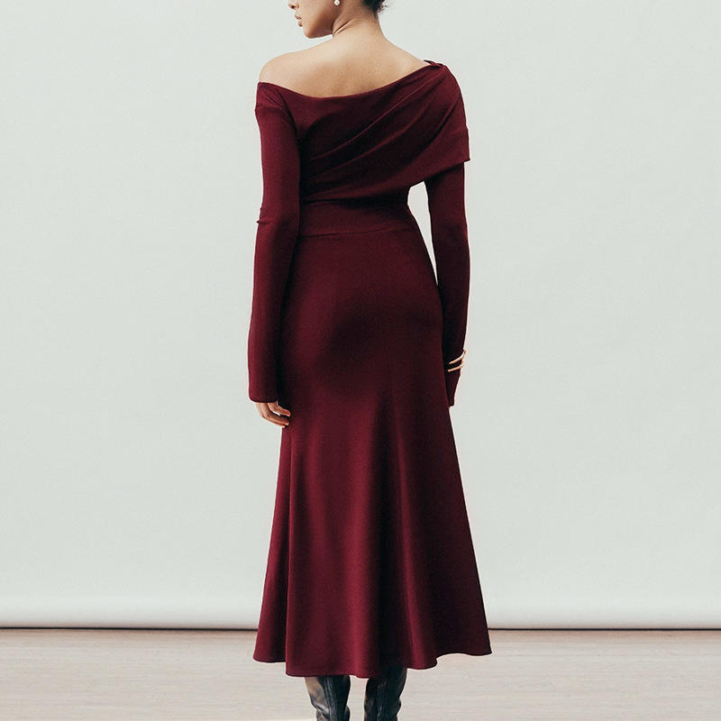 Garnet Grace Off-Shoulder Gown