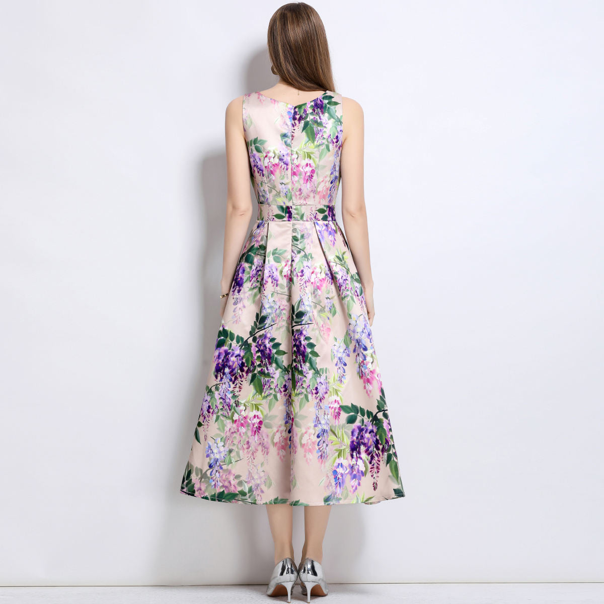 Wisteria Dreams Printed Dress