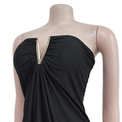 Mocha Drape Elegance Gown