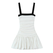 Classic Edge Contrast Strap Dress