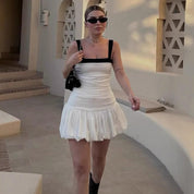 Classic Edge Contrast Strap Dress