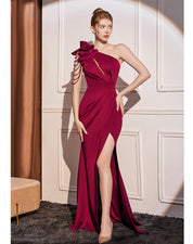 Pearl Orchid Slit Gown