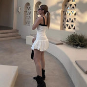 Classic Edge Contrast Strap Dress