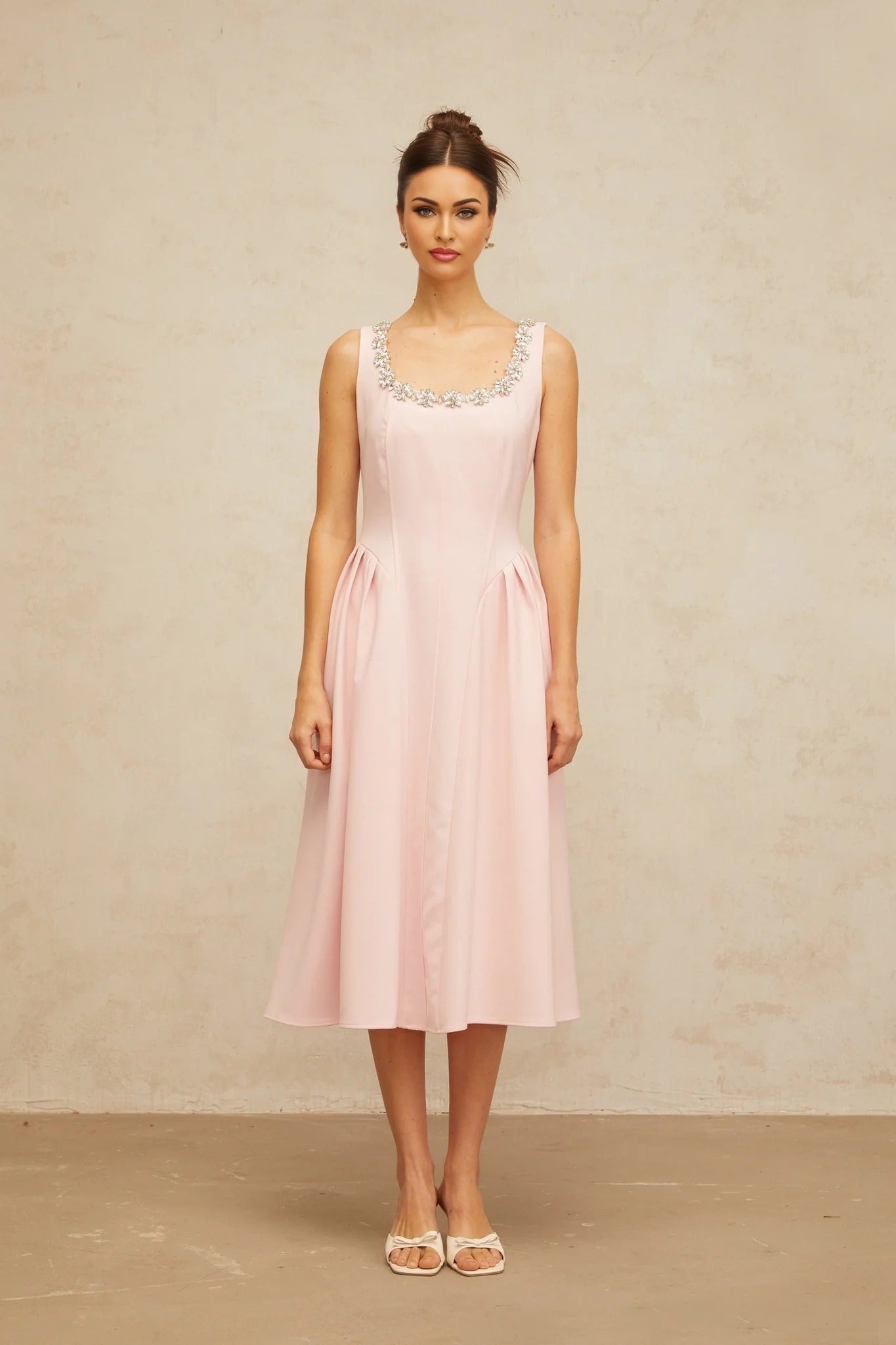 Eternal Bloom Pearl Embellished Dress