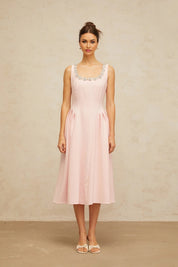 Eternal Bloom Pearl Embellished Dress
