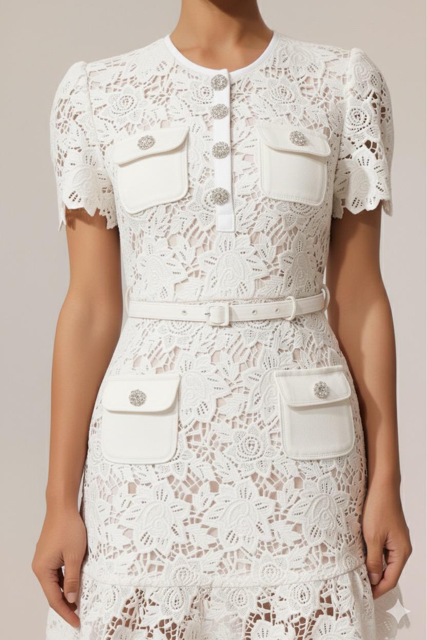 Crystal Bloom Pocket Dress