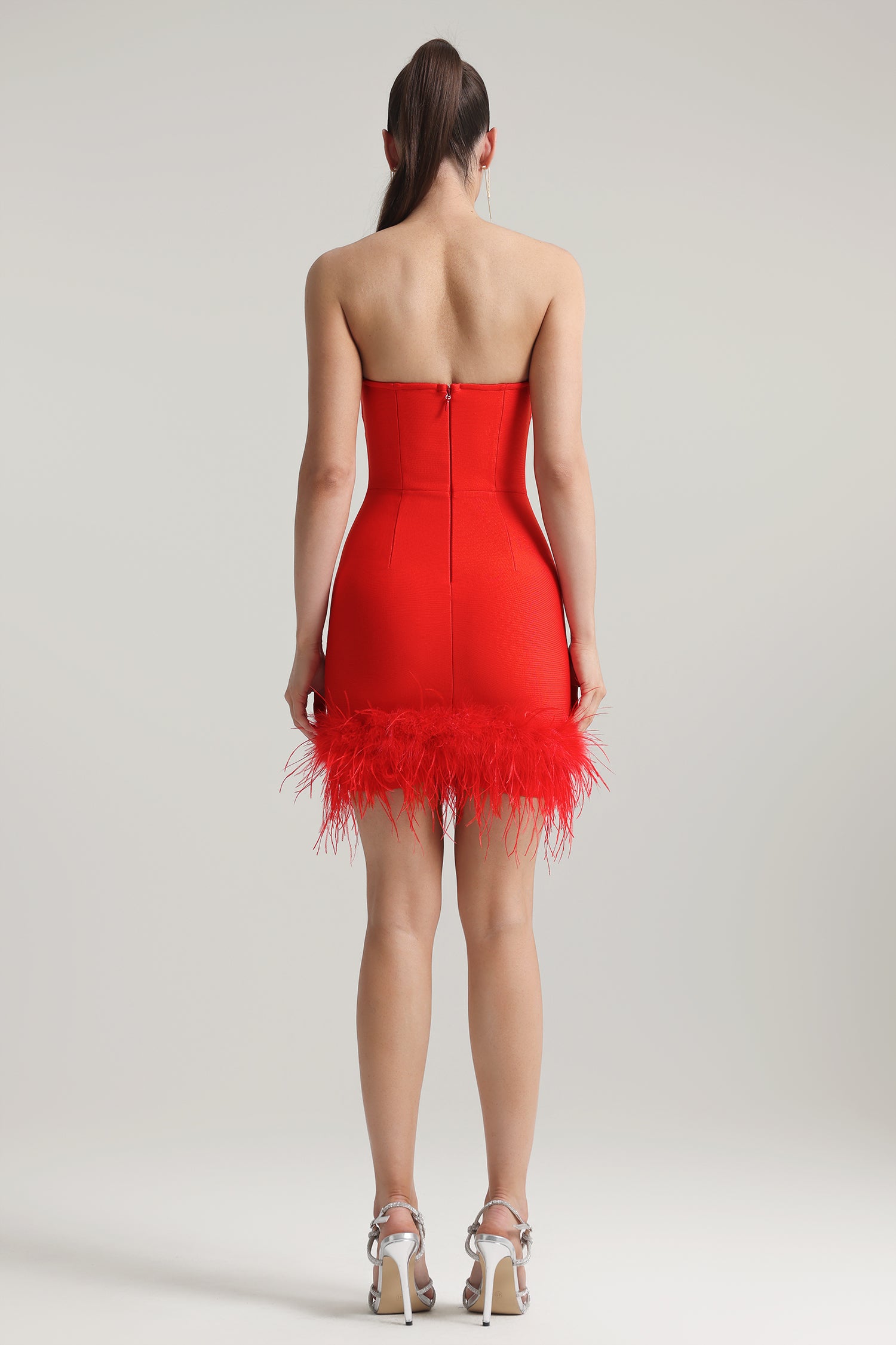 Red Diva Strapless Party Dress