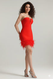 Red Diva Strapless Party Dress