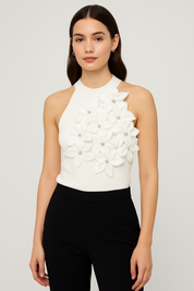 Pearl Petal Label Top
