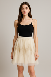 Pearl Bloom Label Skirt