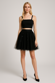 Twilight Flare Label Skirt