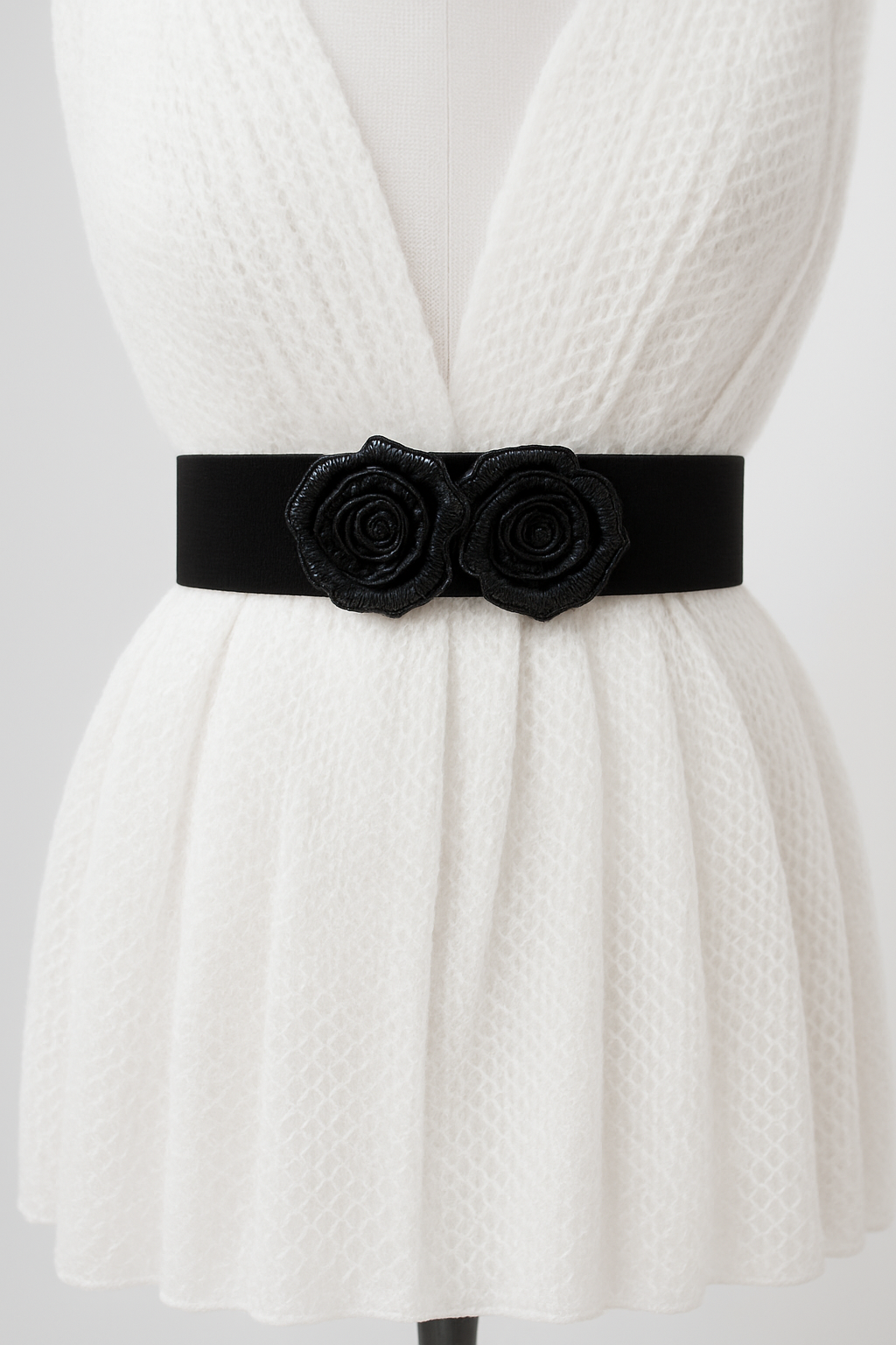 The Black Rosette Rendezvous Label Belt