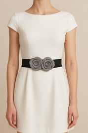 The Silver Rosette Rendezvous Label Belt