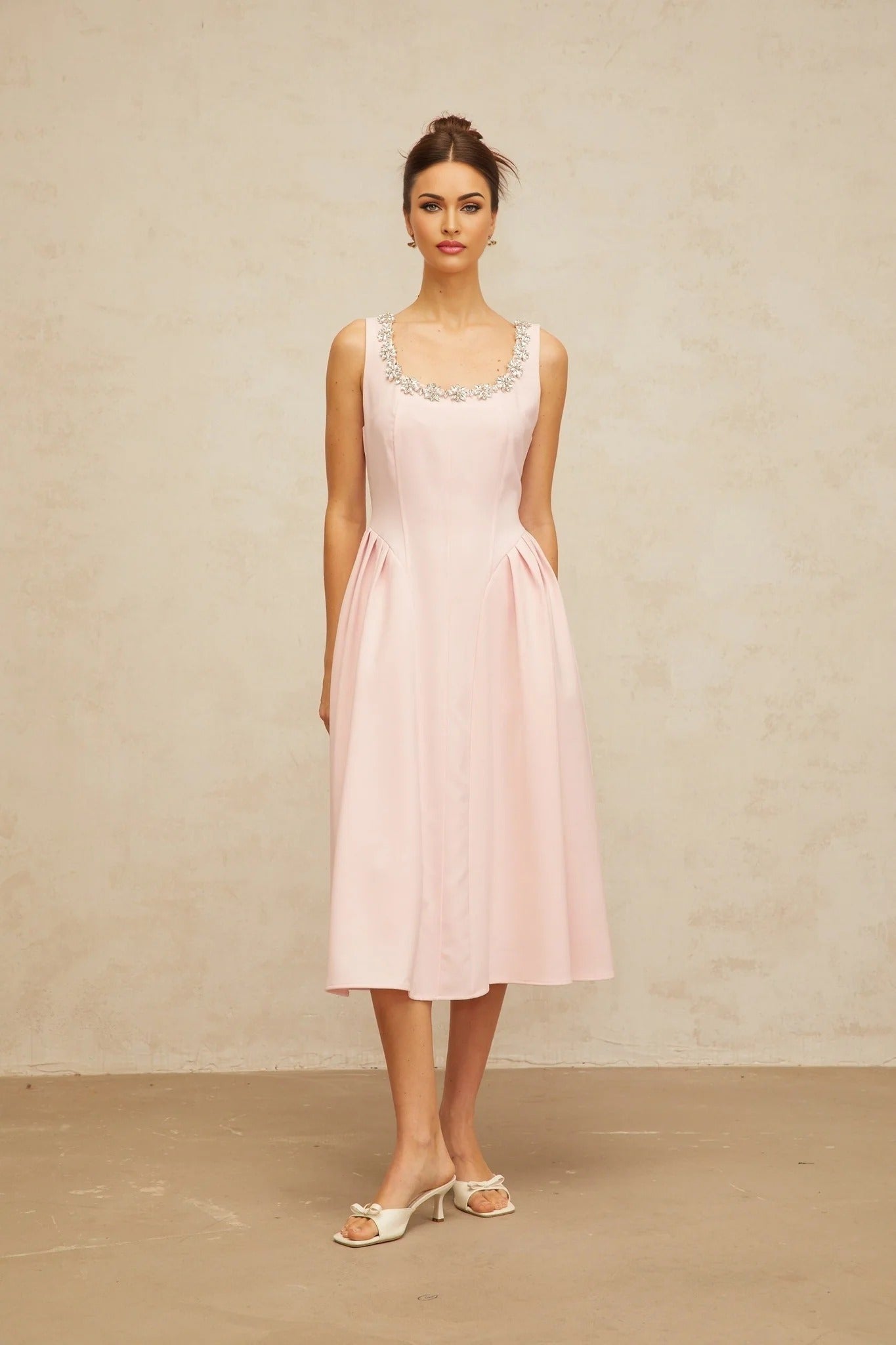Eternal Bloom Pearl Embellished Dress
