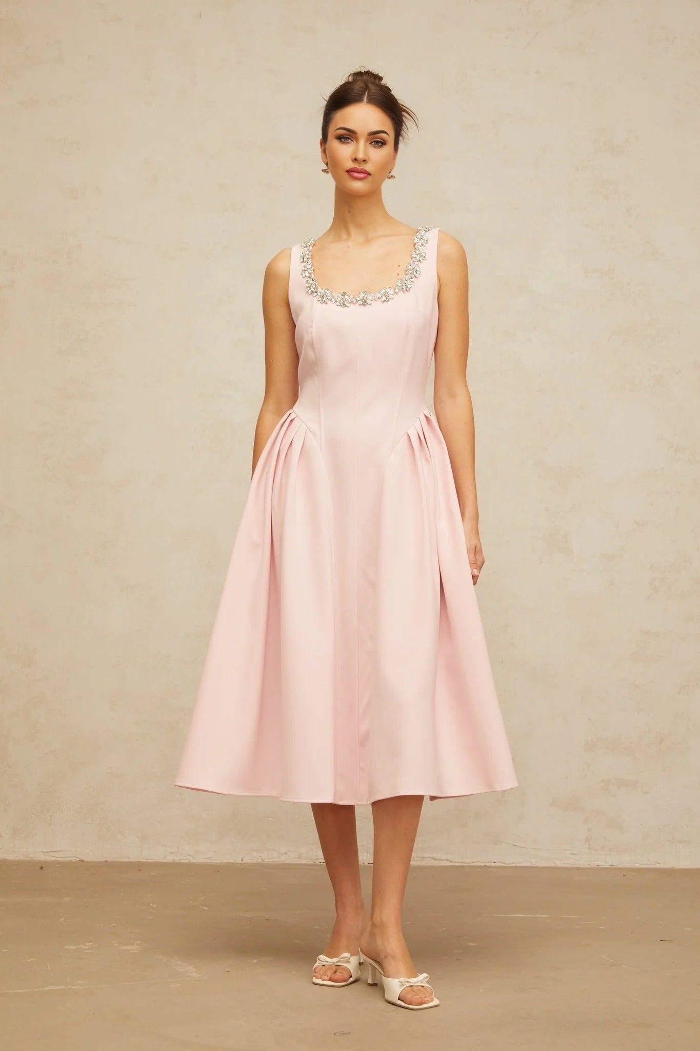 Eternal Bloom Pearl Embellished Dress