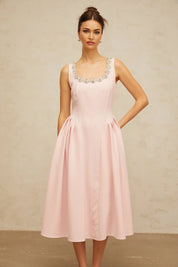 Eternal Bloom Pearl Embellished Dress