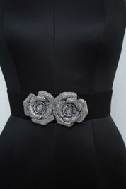 The Silver Rosette Rendezvous Label Belt