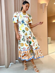 Tropical Harvest Midi Dress