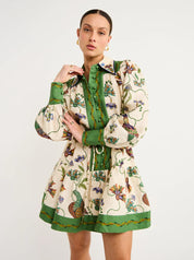 Verdant Bloom Mini Dress