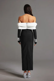 Twilight Opulence Off-Shoulder Dress